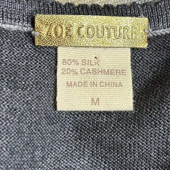 Boho festival beach Silk and Cashmere dress by Zoe Couture Small quiet luxury - Picture 3 of 4